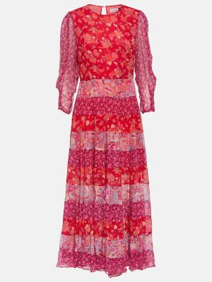 Midi haljina s cvjetnim printom Rixo crvena