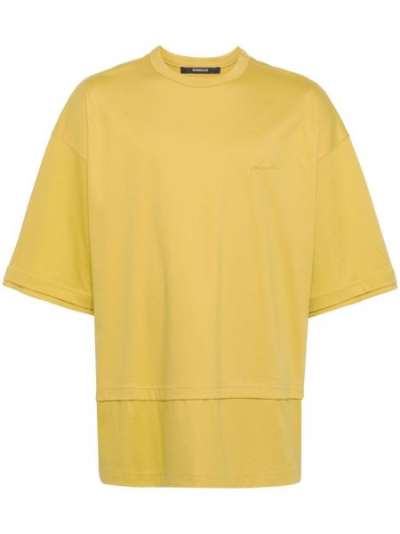 Bavlnené tričko Songzio žltá