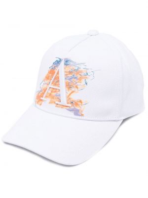 Brodert cap Emporio Armani hvit