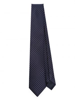 Jedwabny krawat w grochy Giorgio Armani