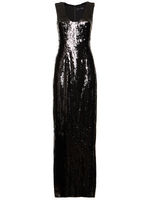 Sukienka długa bez rękawów Brandon Maxwell czarna