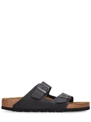 Leder sandale Birkenstock schwarz