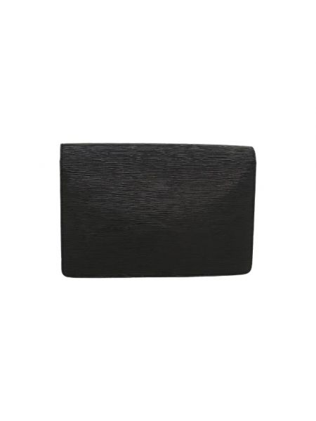 Bolso clutch de cuero retro Louis Vuitton Vintage negro