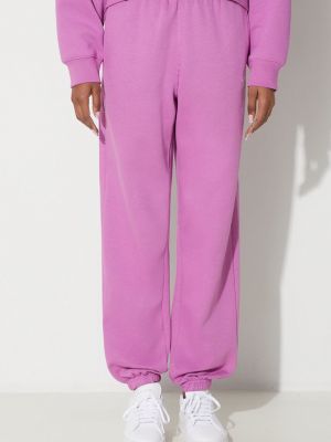 Однотонні флісові спортивні штани Adidas Originals рожеві