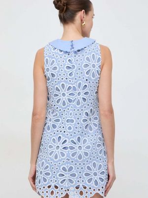 Bavlněné mini šaty Silvian Heach modré