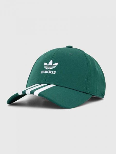 Зелена кепка з аплікацією Adidas Originals