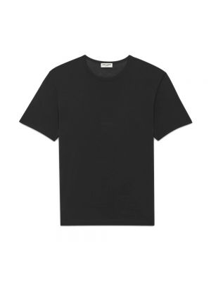 Haftowana koszulka Saint Laurent czarna