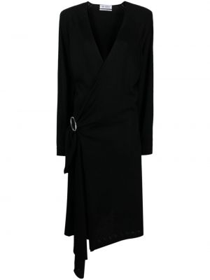 Robe longue avec manches longues The Attico noir