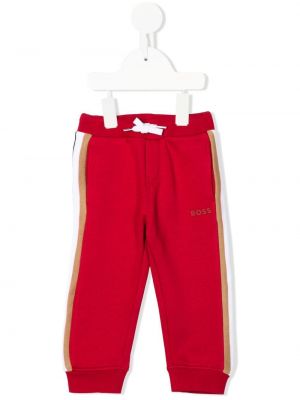 Stribet leggings for piger Boss Kidswear rød