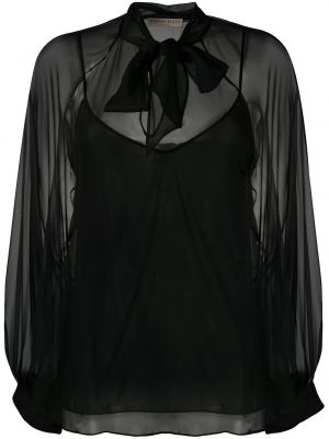 Blusa con lazo Emilio Pucci negro