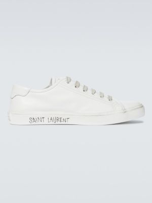 Zapatillas de cuero Saint Laurent blanco