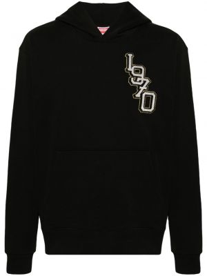 Kokvilnas kapučdžemperis ar tīģera rakstu Kenzo melns