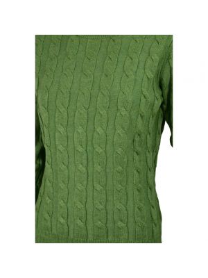 Suéter de cachemir con trenzado Cashmere Company verde
