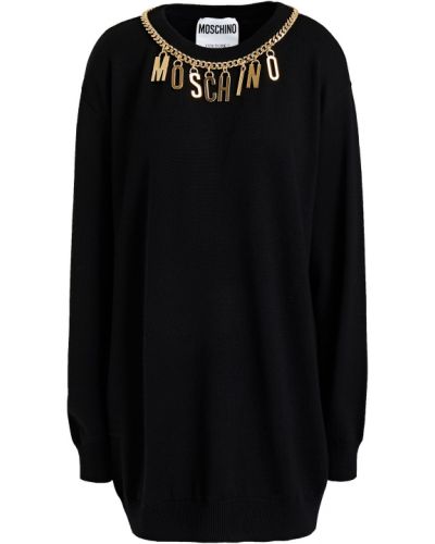 Вовняне плаття міні Moschino, чорне