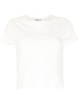 Kokvilnas t-krekls Cynthia Rowley balts