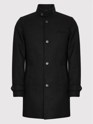 Vlněný zimní kabát Jack&jones Premium černý