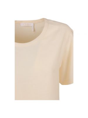 Camiseta de lino de seda Chloé beige