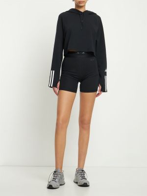 Bluza z kapturem bawełniana Adidas Performance czarna