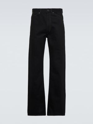 Straight fit džíny s vysokým pasem Lemaire černé