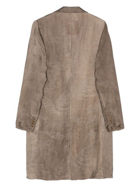 Žakárový kabát Uma Wang hnědý