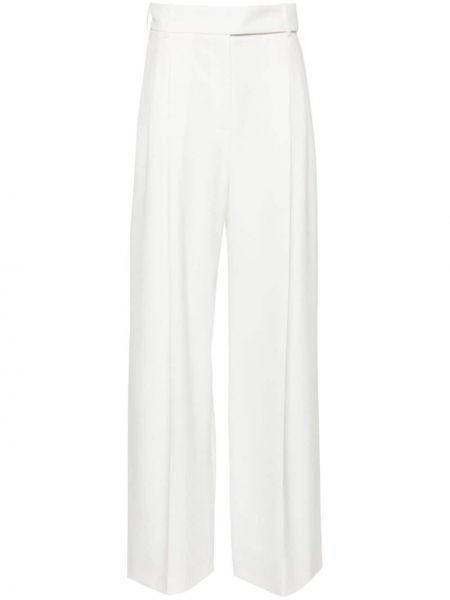 Krepové kalhoty Alexandre Vauthier bílé
