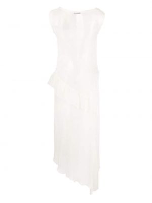 Průsvitné hedvábné vlněné košilové šaty Paloma Wool