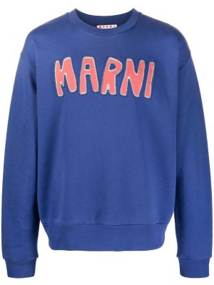 Sweatshirt mit rundem ausschnitt Marni blau