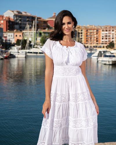 Бавовняне ажурне Сукня з вишивкою Fresh Cotton, біле