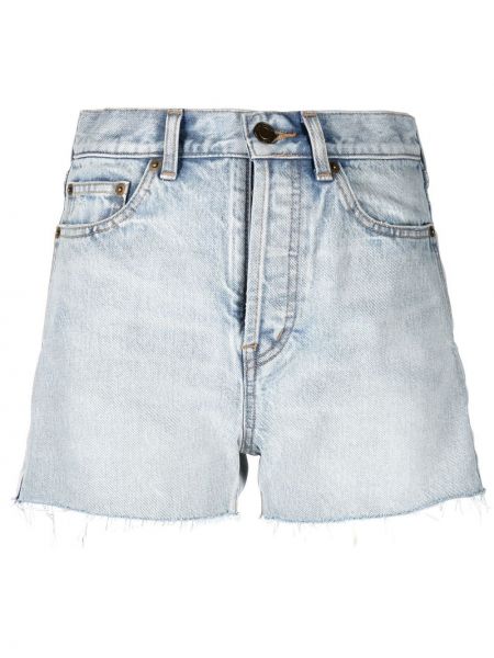 Shorts di jeans Saint Laurent blu