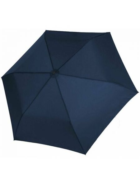 Зонт-трость Doppler, механика, 2 сложения, купол 90 см, для женщин синий