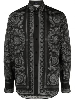 Hemd aus baumwoll mit print Versace