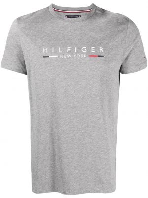 T-shirt con stampa Tommy Hilfiger grigio