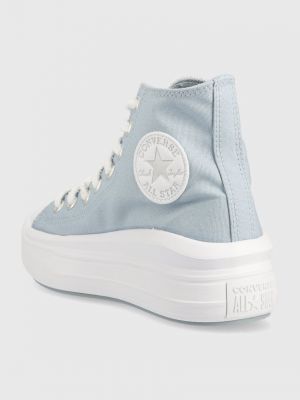 Pantofi cu platformă cu stele Converse albastru