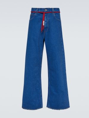 Voľné džínsy s rovným strihom Marni modrá