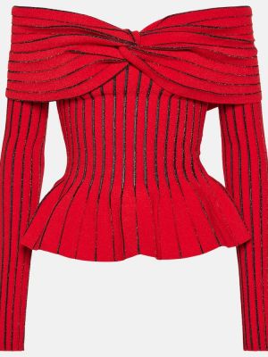 Top tricotate Balmain roșu