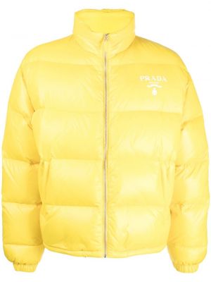 Dūnu jaka ar apdruku Prada dzeltens