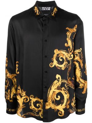 Džínová košile s potiskem s abstraktním vzorem Versace Jeans Couture