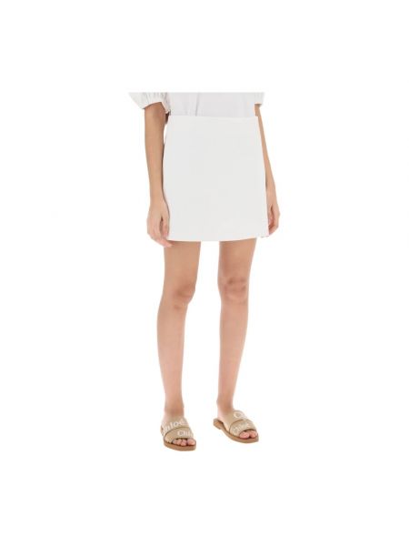 Mini falda plisada Chloé blanco