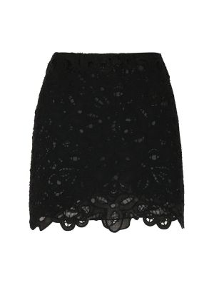 Czarna mini spódniczka koronkowa Isabel Marant