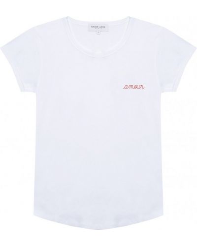 Camiseta de algodón manga corta Maison Labiche blanco
