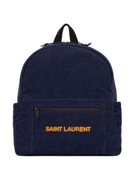 Kordbársony hátizsák Saint Laurent kék