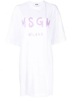 Trykt t-skjorte Msgm hvit