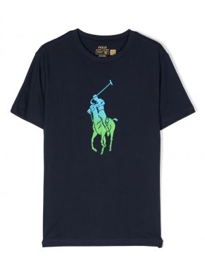 T-shirt för tjejer Ralph Lauren Kids blå