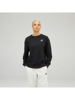 Sweatshirt mit rundhalsausschnitt aus baumwoll New Balance schwarz