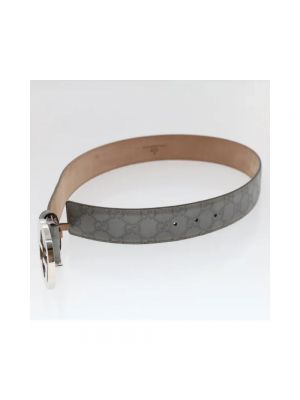 Cinturón de cuero Gucci Vintage gris