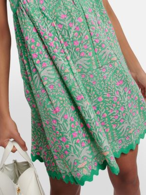 Mini vestido de algodón Juliet Dunn verde