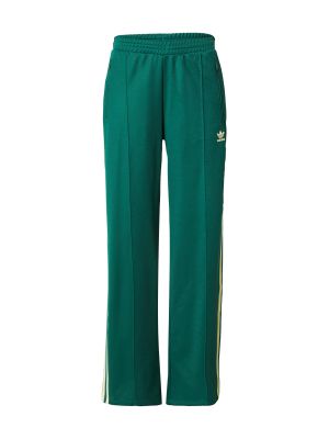 Широки панталони тип „марлен“ Adidas Originals зелено