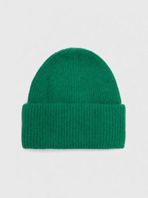Dzianinowa czapka wełniana Answear Lab zielona