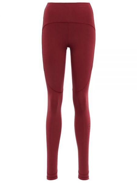 Spodnie sportowe z wysoką talią Adidas By Stella Mccartney czerwone