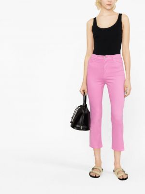Slim fit kalhoty Ami Paris růžové